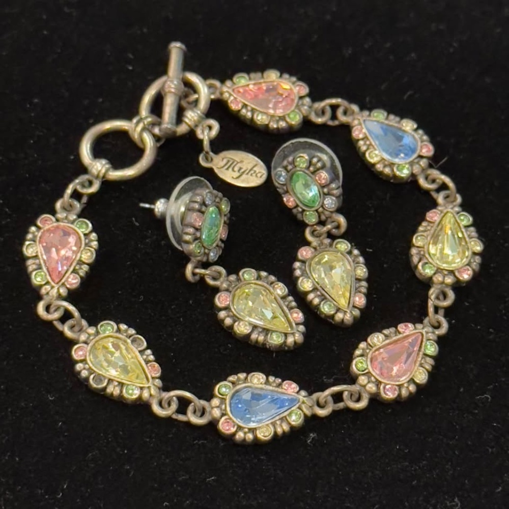 Myka Designs Bracelet and Drop Earrings Fashion Jewelry Set